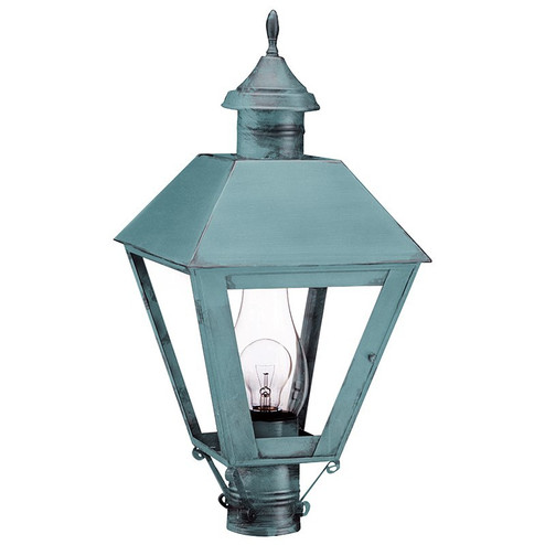 Boston One Light Post Mount in Verdi Gris (196|1113VGCIMCLR)
