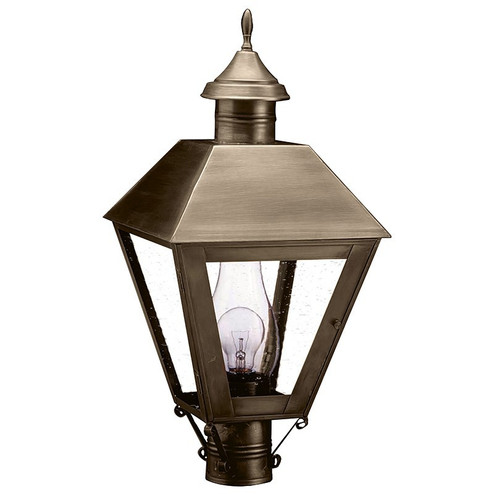 Boston One Light Post Mount in Dark Antique Brass (196|1113DABCIMCSG)