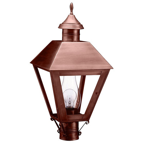 Boston One Light Post Mount in Antique Copper (196|1113ACCIMCLR)