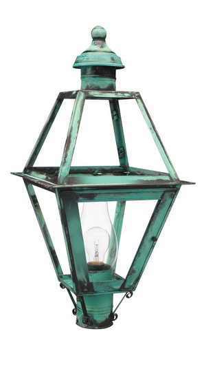 Boston One Light Post Mount in Verdi Gris (196|1063VGCIMCLR)