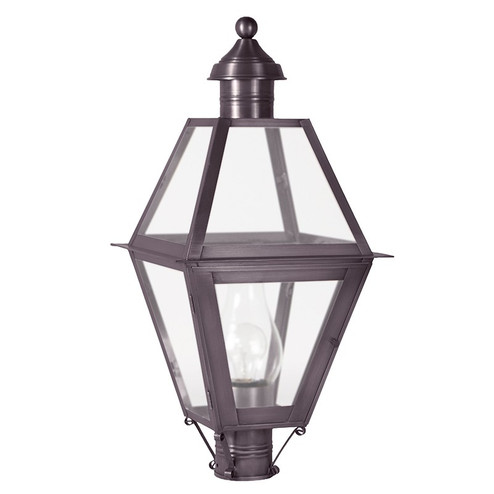 Boston One Light Post Mount in Dark Brass (196|1063DBCIMFST)