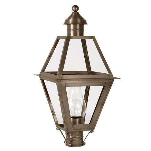 Boston One Light Post Mount in Dark Antique Brass (196|1063DABCIMCLR)