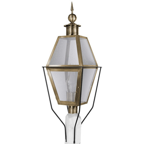 Boston One Light Post Mount in Antique Brass (196|1033ABCIMSMG)