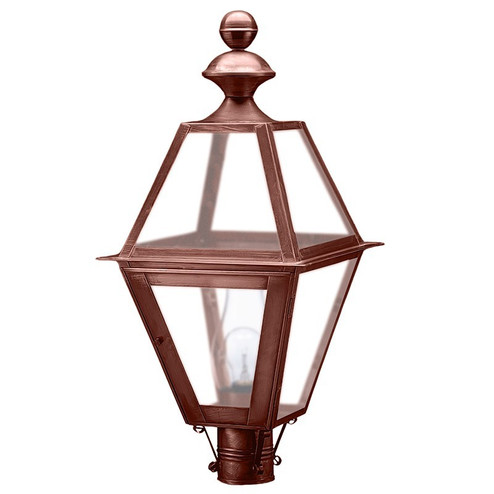 Boston One Light Post Mount in Antique Copper (196|1023ACCIMFST)