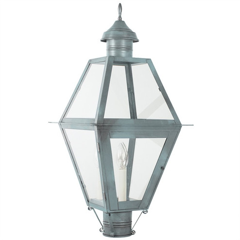 Boston Three Light Post Mount in Verdi Gris (196|1013VGLT3CLR)