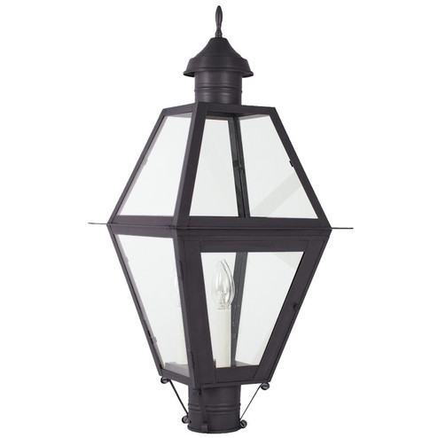 Boston Three Light Post Mount in Dark Brass (196|1013DBLT3CLR)