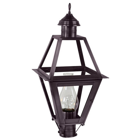 Boston One Light Post Mount in Dark Brass (196|1013DBCIMCLR)