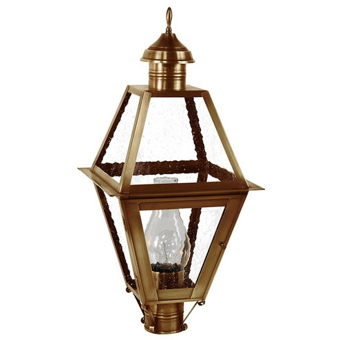 Boston One Light Post Mount in Antique Brass (196|1013ABCIMSMG)