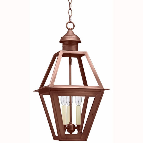Boston Three Light Hanging Lantern in Antique Copper (196|1012ACLT3CLR)