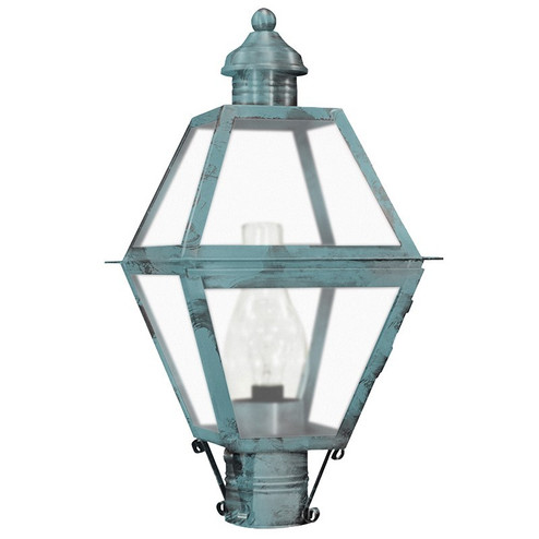 Boston One Light Post Mount in Verdi Gris (196|1003VGCIMFST)