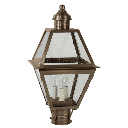 Boston Three Light Post Mount in Dark Antique Brass (196|1003DABLT3SMG)