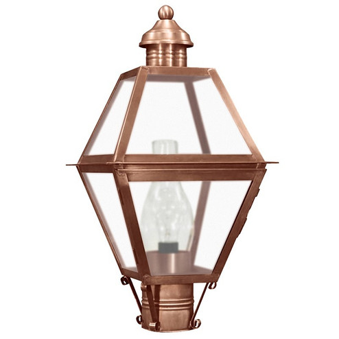 Boston One Light Post Mount in Antique Copper (196|1003ACCIMFST)