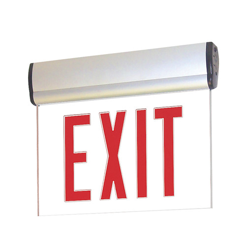 Exit LED Edge-Lit Exit Sign in Aluminum (167|NX811LEDRMA)