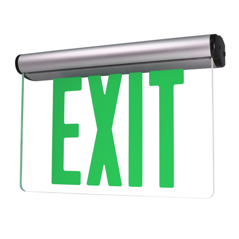 Exit LED Edge-Lit Exit Sign in Aluminum (167|NX811LEDGCA)