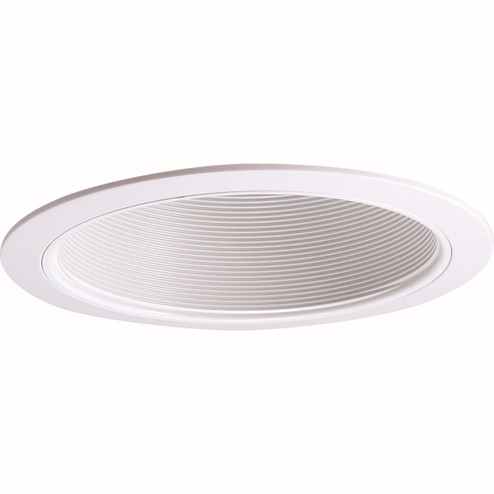 Rec Inc 6'' Trim 6'' Br30/Par30 Phenolic Stepped Baffle W/ Plastic Ring in White (167|NTP31)