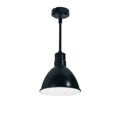 LED Rlm Stem Mounted LED Shade in Black Outer / White Inner (167|NRLM8ST1030BWLE484)