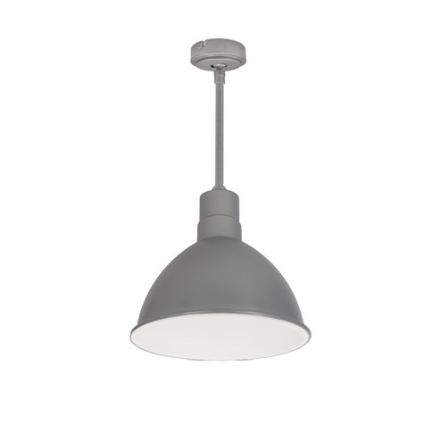 LED Rlm Stem Mounted LED Shade in Gun Metal Outer / White Inner (167|NRLM10ST3040GMWLE484)