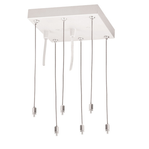 LED Lay-In Panel Light Pendant Mounting Kit with Canopy for LED Back-Lit Panel in White (167|NPDBLPKW)