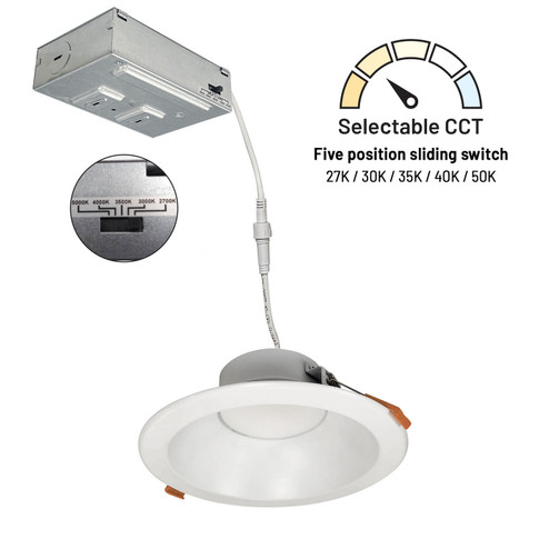 LED Theia LED Downlight in Matte Powder White (167|NLTH61TWMPW)