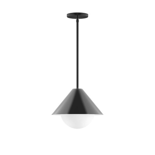 Pinnacle One Light Pendant in Black (518|STG422G1541)