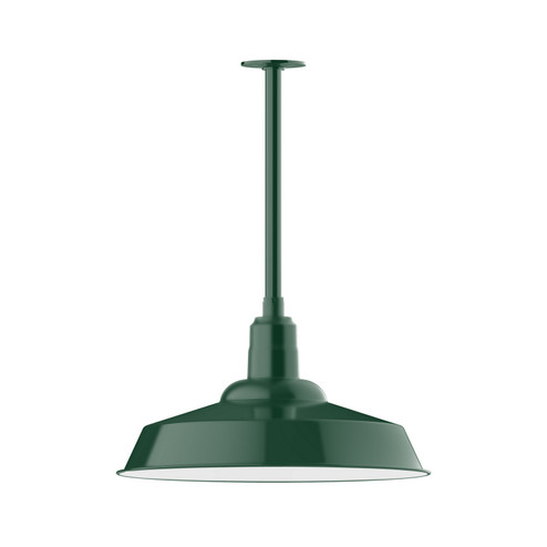 Warehouse One Light Pendant in Forest Green (518|STB18642)