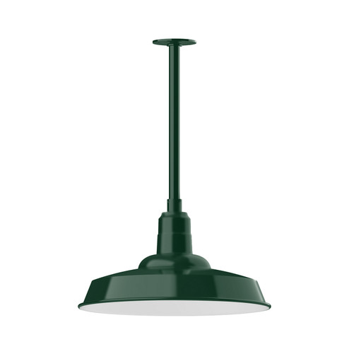 Warehouse One Light Pendant in Forest Green (518|STB18542T36)