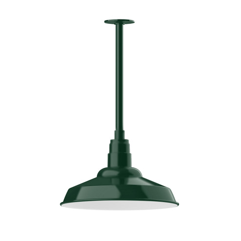 Warehouse One Light Pendant in Forest Green (518|STB18442T24)