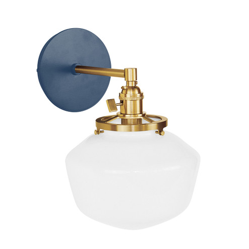 Uno One Light Wall Sconce in Navy w/Brushed Brass (518|SCM4135091)