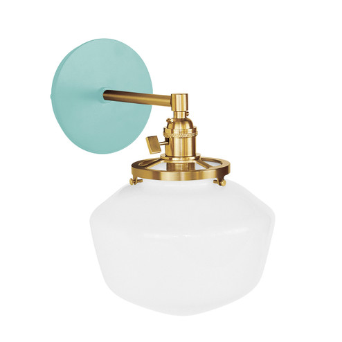 Uno One Light Wall Sconce in Sea Green w/Brushed Brass (518|SCM4134891)
