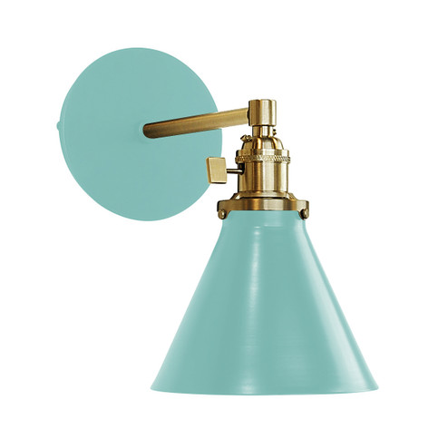 Uno One Light Wall Sconce in Sea Green w/Brushed Brass (518|SCM4054891)