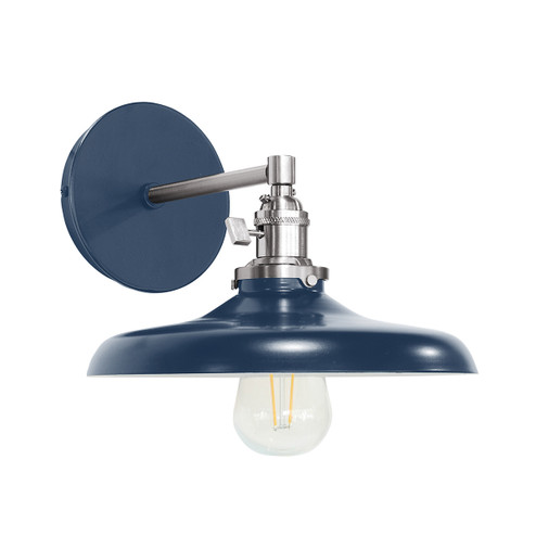 Uno One Light Wall Sconce in Navy w/Brushed Nickel (518|SCM4015096)