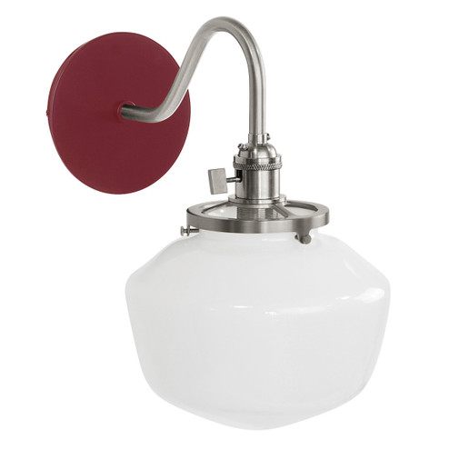 Uno One Light Wall Sconce in Barn Red w/Brushed Nickel (518|SCL4135596)
