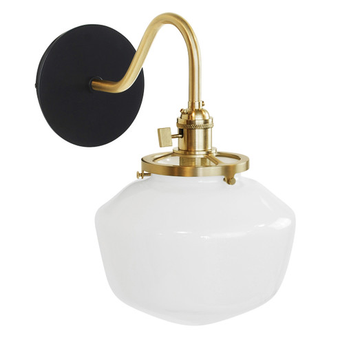 Uno One Light Wall Sconce in Black w/Brushed Brass (518|SCL4134191)