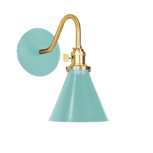 Uno One Light Wall Sconce in Sea Green w/Brushed Brass (518|SCL4054891)