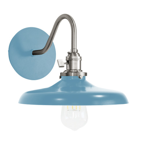 Uno One Light Wall Sconce in Light Blue w/Brushed Nickel (518|SCL4015496)