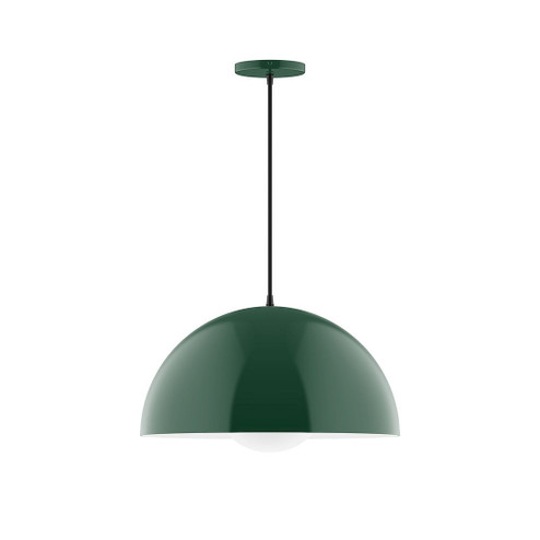 Arcade One Light Pendant in Forest Green (518|PEB433G1542)
