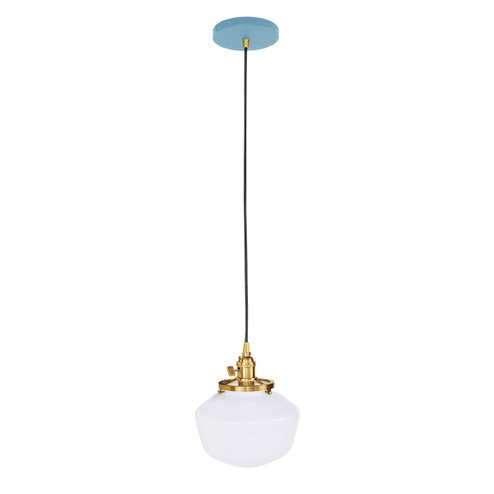 Uno One Light Pendant in Light Blue with Brushed Brass (518|PEB4135491C23)