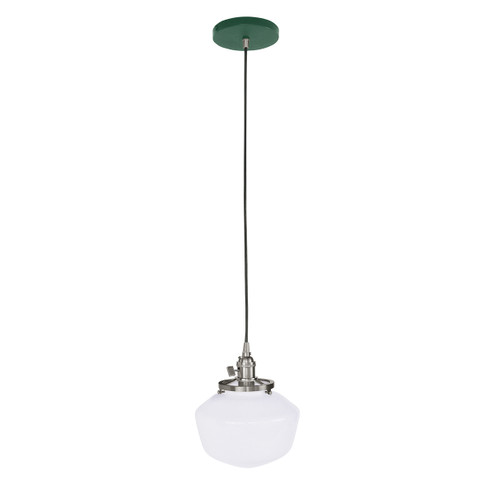Uno One Light Pendant in Forest Green w/Brushed Nickel (518|PEB4134296C22)