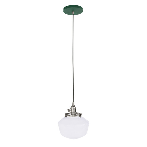 Uno One Light Pendant in Forest Green with Brushed Nickel (518|PEB4134296C20)