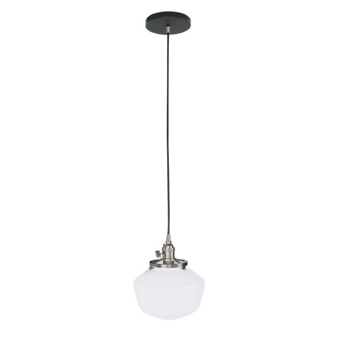 Uno One Light Pendant in Black w/Brushed Nickel (518|PEB4134196)