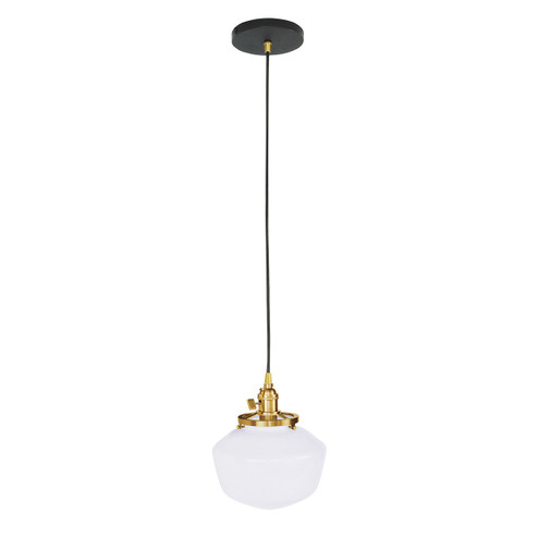 Uno One Light Pendant in Black w/Brushed Brass (518|PEB4134191C23)