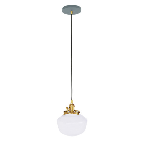 Uno One Light Pendant in Slate Gray w/Brushed Brass (518|PEB4134091C02)