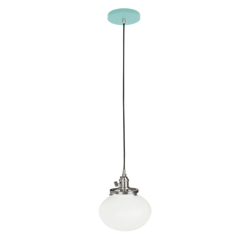 Uno One Light Pendant in Sea Green with Brushed Nickel (518|PEB4114896C24)