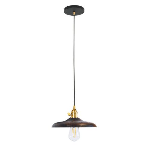 Uno One Light Pendant in Black with Brushed Brass (518|PEB4104191C01)