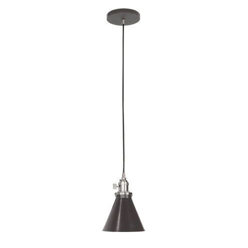 Uno One Light Pendant in Architectural Bronze w/Brushed Nickel (518|PEB4055196C22)