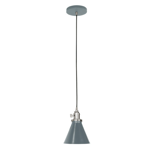 Uno One Light Pendant in Slate Gray w/Brushed Nickel (518|PEB4054096)