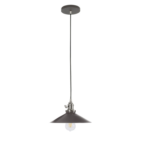 Uno One Light Pendant in Architectural Bronze with Brushed Nickel (518|PEB4045196C12)