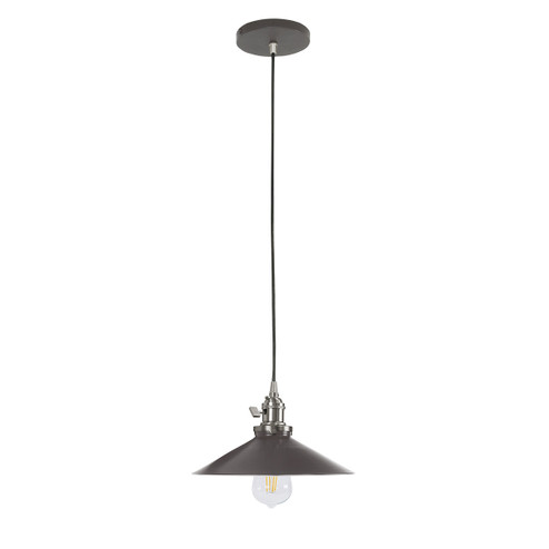 Uno One Light Pendant in Architectural Bronze w/Brushed Nickel (518|PEB4045196)