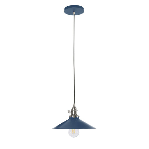 Uno One Light Pendant in Navy with Brushed Nickel (518|PEB4045096C20)