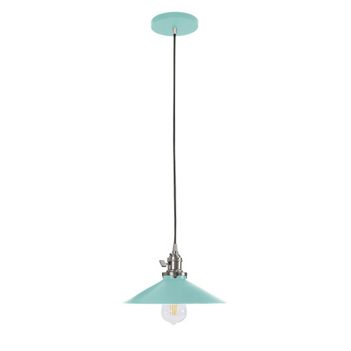 Uno One Light Pendant in Sea Green w/Brushed Nickel (518|PEB4044896)